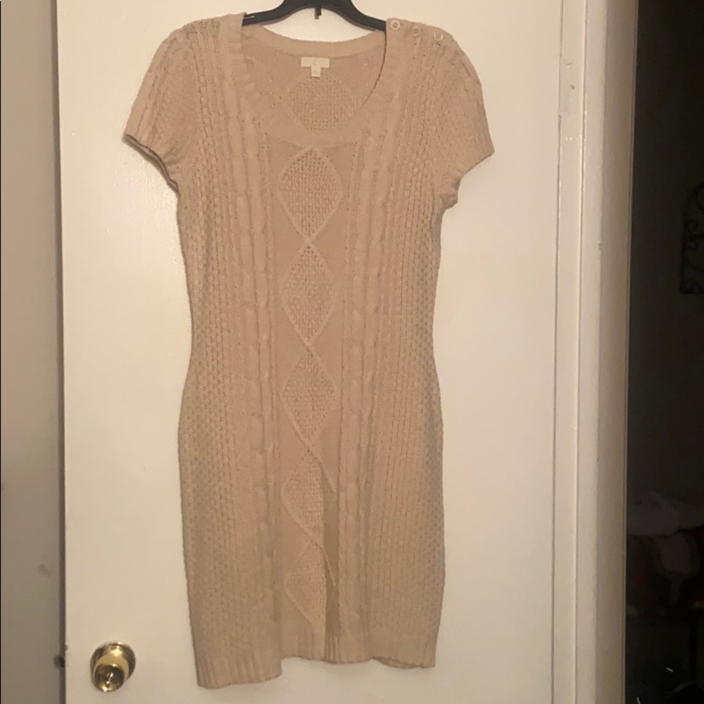 Tan Sweater Dress